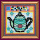 Mini Bead Embroidery Magnet Kit "Turquois kettle"