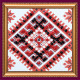 Mini Bead Embroidery Magnet Kit "Pattern – 1"
