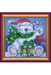 Mini Bead Embroidery Magnet Kit "Fun bear"