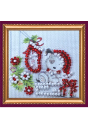 Mini Bead Embroidery Magnet Kit "New Year surprise"