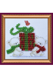 Mini Bead Embroidery Magnet Kit "Long wished gift"