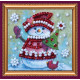 Mini Bead Embroidery Magnet Kit "Winter guest"
