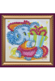 Mini Bead Embroidery Magnet Kit "Baby elephant"