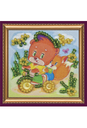 Mini Bead Embroidery Magnet Kit "Happy walking"