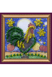 Mini Bead Embroidery Magnet Kit "Gold crest"