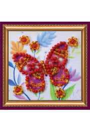 Mini Bead Embroidery Magnet Kit "Flying flower"