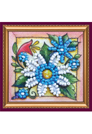 Mini Bead Embroidery Magnet Kit "Guessing on a camomile"