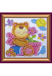 Mini Bead Embroidery Magnet Kit "Teddy-bear"