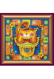 Mini Bead Embroidery Magnet Kit "Unusual flower"