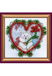 Mini Bead Embroidery Magnet Kit "I give you a flower"
