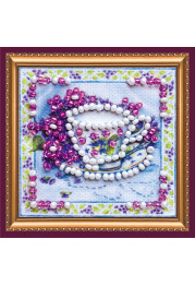 Mini Bead Embroidery Magnet Kit "Fragrant Tea"