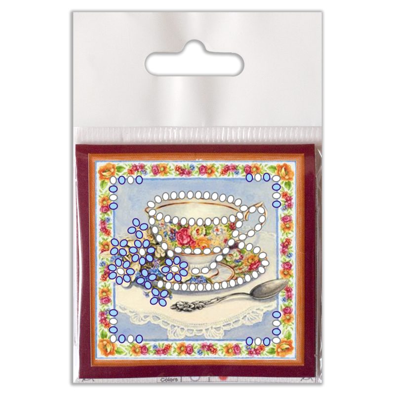 Mini Bead Embroidery Magnet Kit "Herb tea"