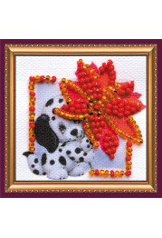 Mini Bead Embroidery Magnet Kit "The Scarlet Flower"