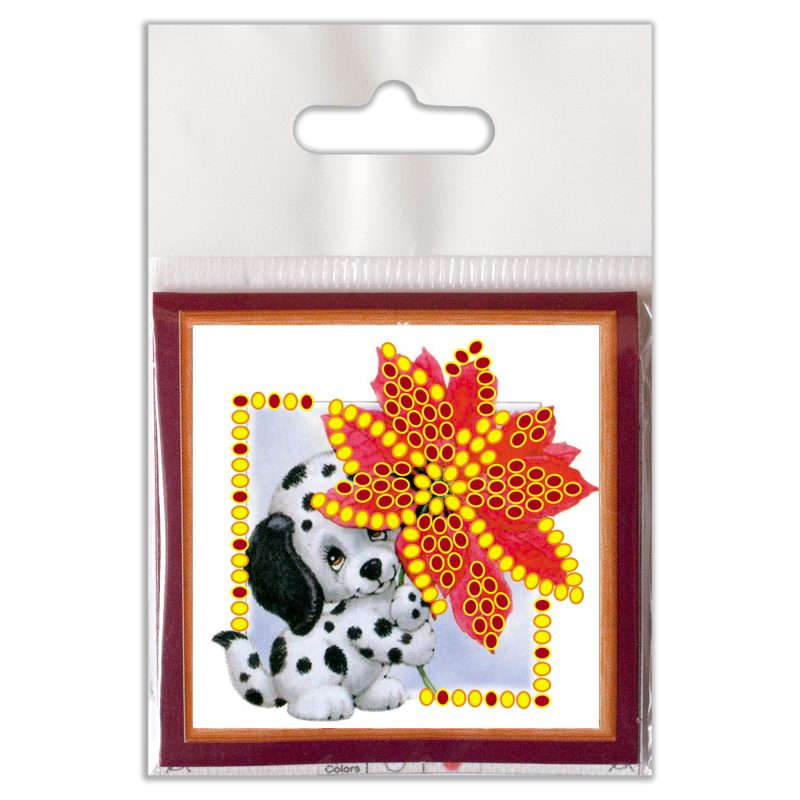 Mini Bead Embroidery Magnet Kit "The Scarlet Flower"