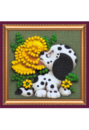 Mini Bead Embroidery Magnet Kit "Puppy"