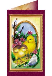 Bead Embroidery Postcard Kit "Easter – 3"