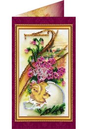 Bead Embroidery Postcard Kit "Easter – 6"