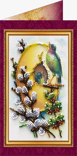 Набір-листівка для вишивання бісером "Великодній сюжет-7"