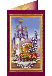Bead Embroidery Postcard Kit "Easter – 8"