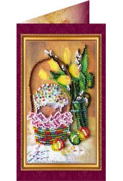 Bead Embroidery Postcard Kit "Easter – 9"