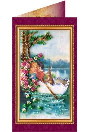 Bead Embroidery Postcard Kit "Easter – 10"