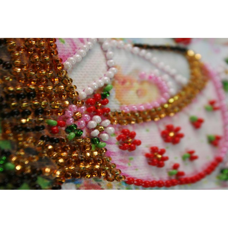 Bead Embroidery Postcard Kit "Baby girl – 1"