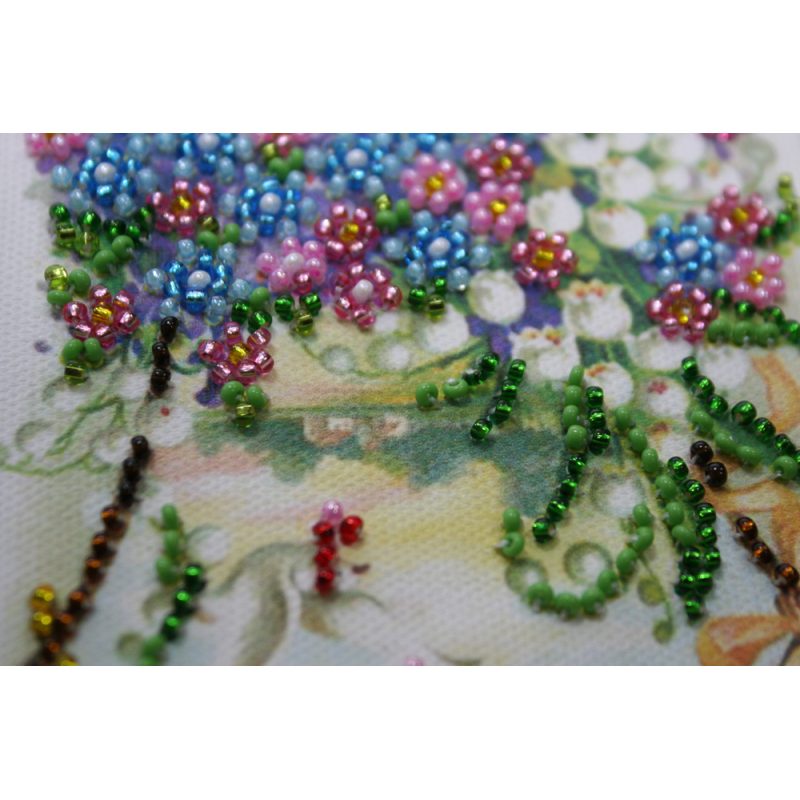 Bead Embroidery Postcard Kit "Happy Angel Day – 1"