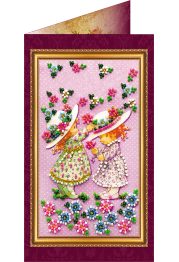 Bead Embroidery Postcard Kit "Happy Birthday – 2"