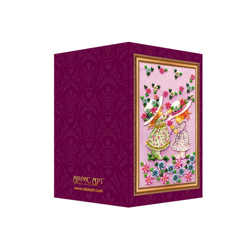 Bead Embroidery Postcard Kit "Happy Birthday – 2"