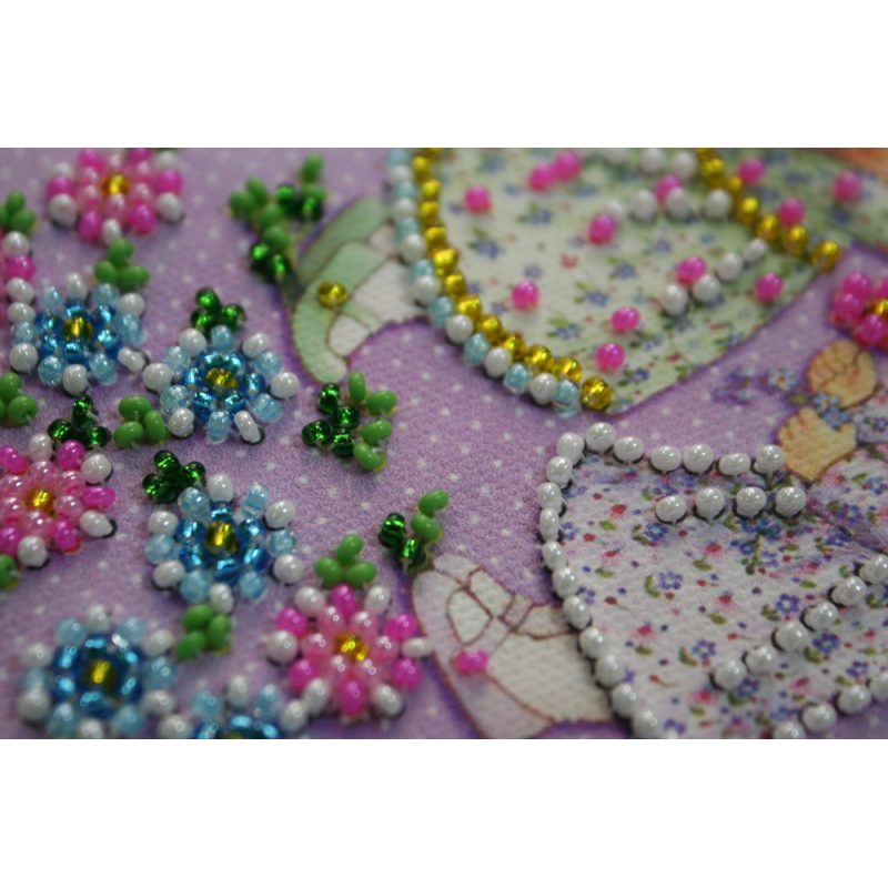 Bead Embroidery Postcard Kit "Happy Birthday – 2"