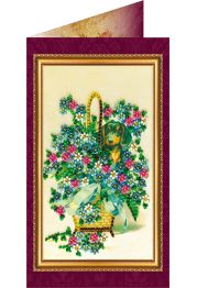 Bead Embroidery Postcard Kit "Congratulations – 2"