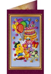 Bead Embroidery Postcard Kit "Congratulations – 3"