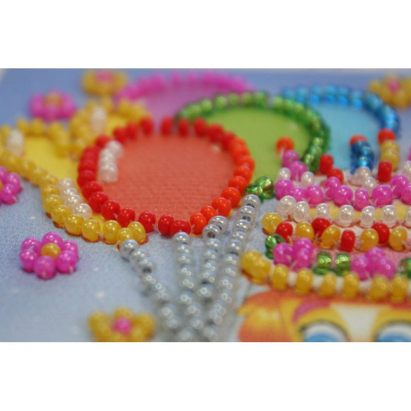 Bead Embroidery Postcard Kit "Congratulations – 3"
