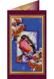 Bead Embroidery Postcard Kit "Happy New Year – 1"
