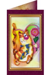Bead Embroidery Postcard Kit "Congratulations – 4"