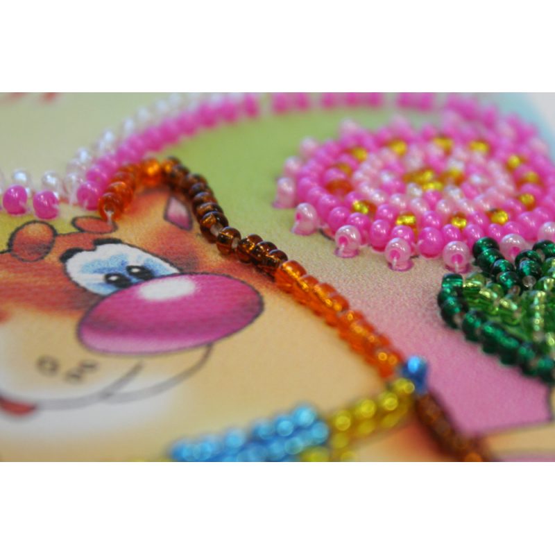 Bead Embroidery Postcard Kit "Congratulations – 4"