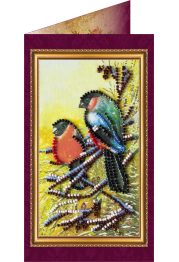Bead Embroidery Postcard Kit "Happy New Year – 2"