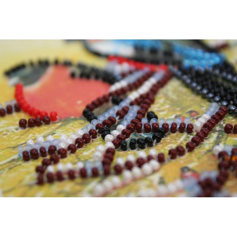Bead Embroidery Postcard Kit "Happy New Year – 2"