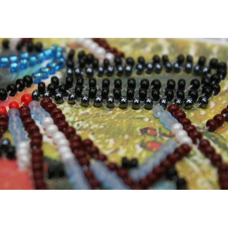 Bead Embroidery Postcard Kit "Happy New Year – 2"