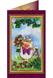 Bead Embroidery Postcard Kit "Congratulations – 5"