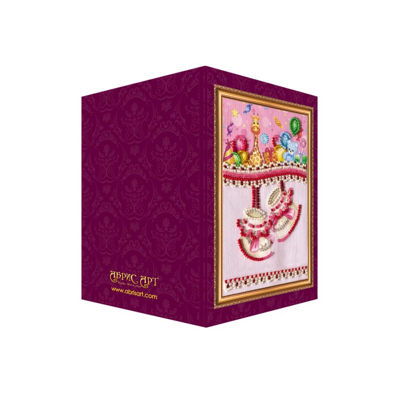 Bead Embroidery Postcard Kit "Daughter's birthday – 1"