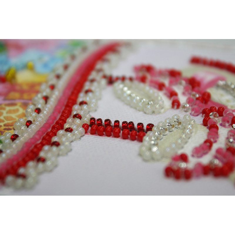 Bead Embroidery Postcard Kit "Daughter's birthday – 1"