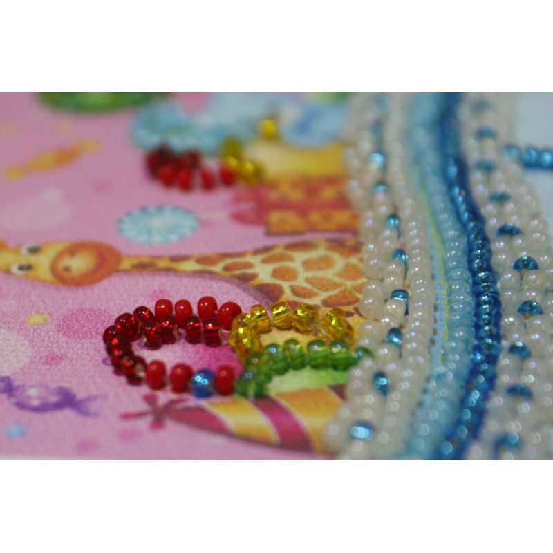 Bead Embroidery Postcard Kit "Son's birthday – 1"