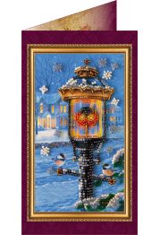 Bead Embroidery Postcard Kit "Happy New Year – 3"