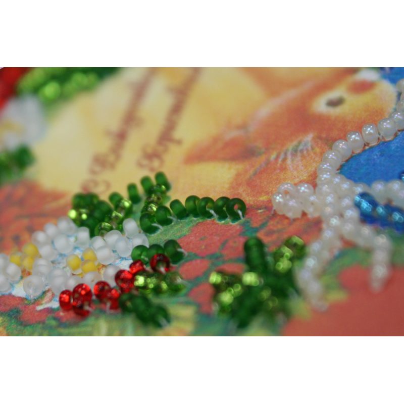 Bead Embroidery Postcard Kit "Merry Christmas – 1"