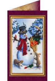 Bead Embroidery Postcard Kit "Merry Christmas – 2"