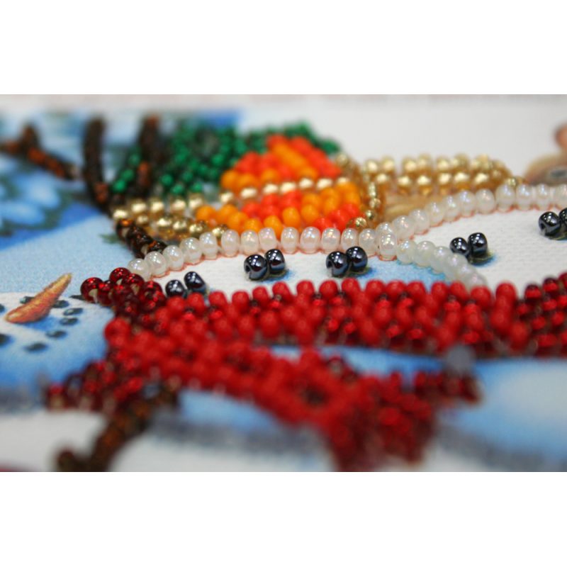 Bead Embroidery Postcard Kit "Merry Christmas – 2"