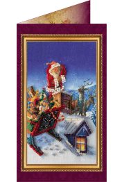 Bead Embroidery Postcard Kit "Happy New Year – 6"