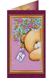 Bead Embroidery Postcard Kit "Happy 8th of March (Women's Day) – 2"