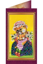 Bead Embroidery Postcard Kit "Dear Grandma – 1"